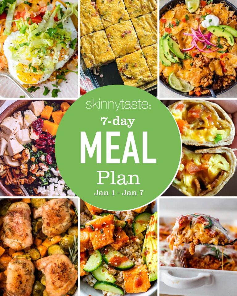 Free 7 Day Healthy Meal Plan (Jan 1-7)