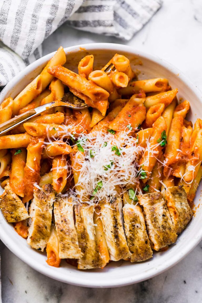 Penne alla Vodka with Chicken (High Protein)